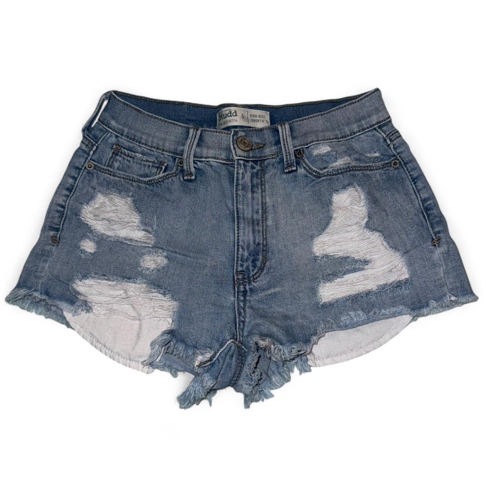 Mudd Women's Ripped Blue Jean Shorts